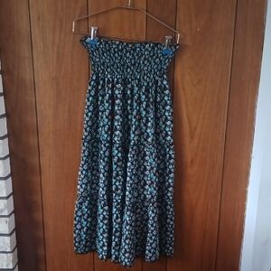 Floral Black and Blue Women's Skirt